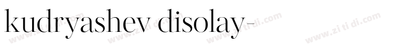 kudryashev disolay字体转换